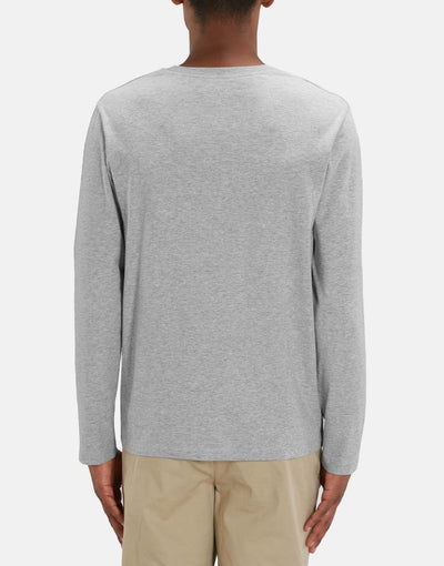 Men's Organic Cotton Jersey Long Sleeve T-Shirt – Grey Marl