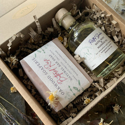 Floral Bath oil and soap gift box