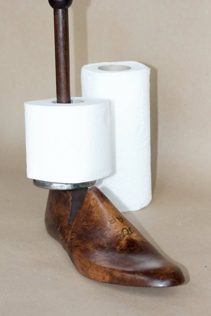 Antique Shoe Last Loo/Kitchen Roll Holder