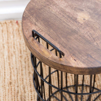 Round Wire Basket Coffee Table