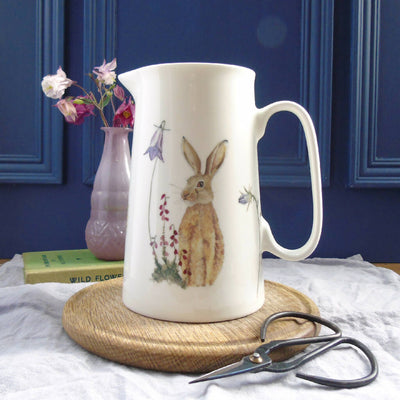 Brown Hare Bone China Two Pint Jug