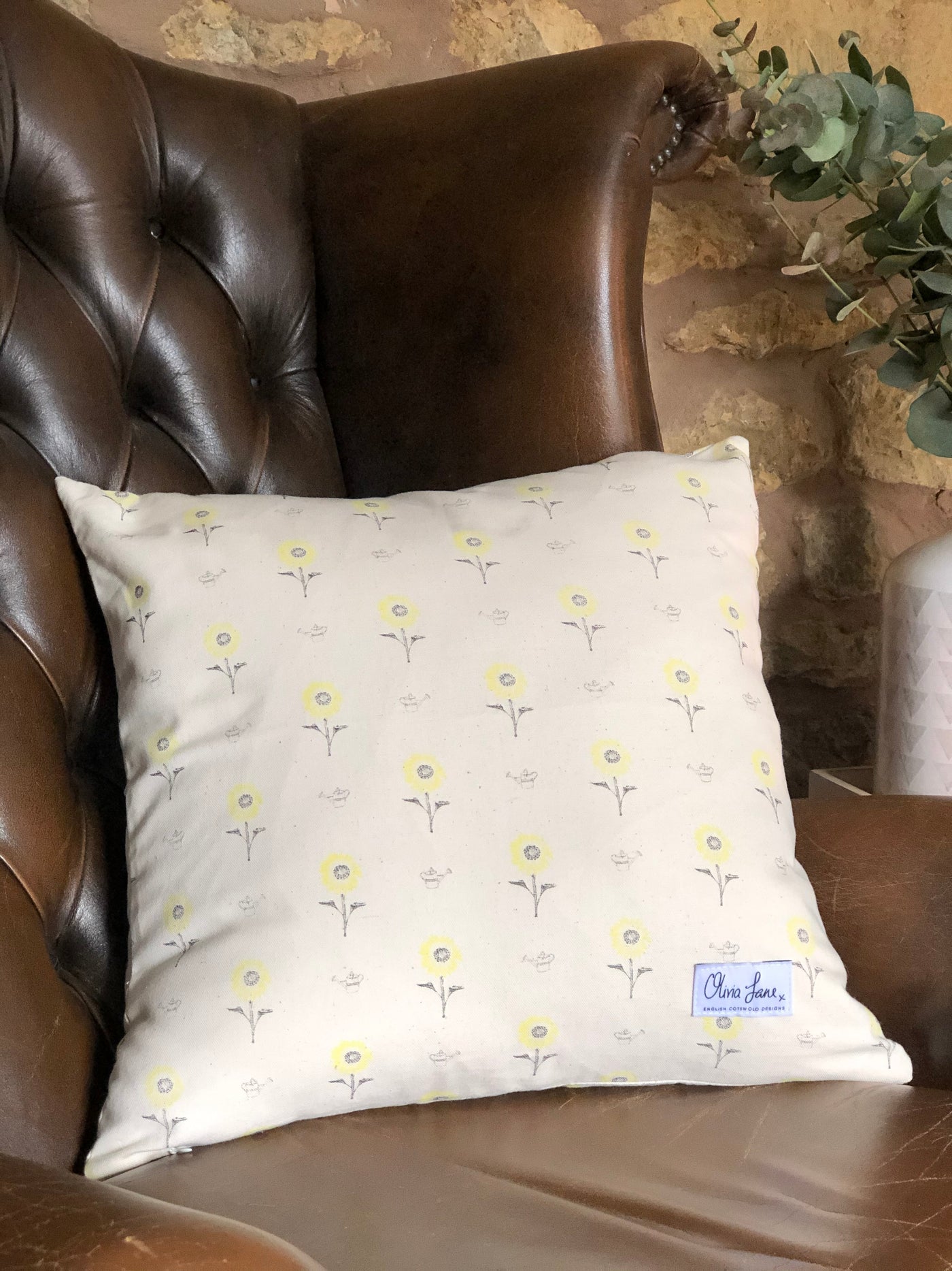 Cushion Cover - 'Sunny Side Up' Sunflower