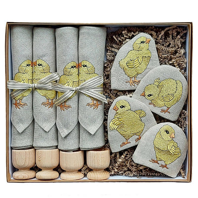 Luxury Embroidered Little Chick Gift Set by Kate Sproston Design