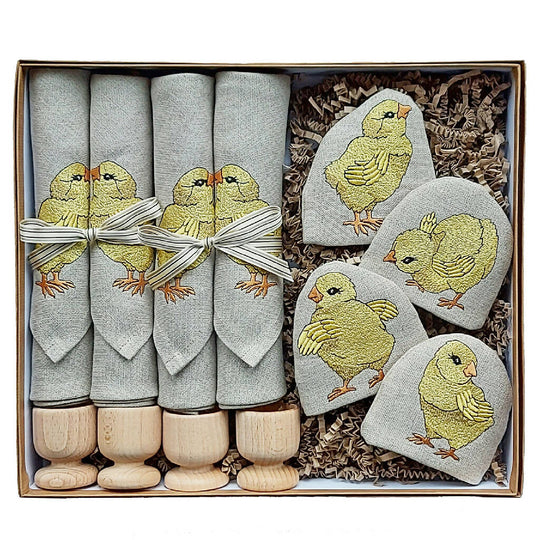 Luxury Embroidered Little Chick Gift Set