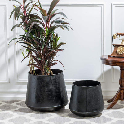 Large Iron Floor Planters