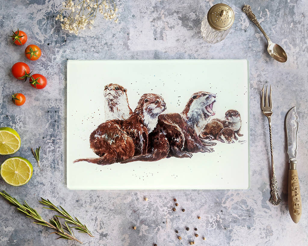 Otters Glass Placemat