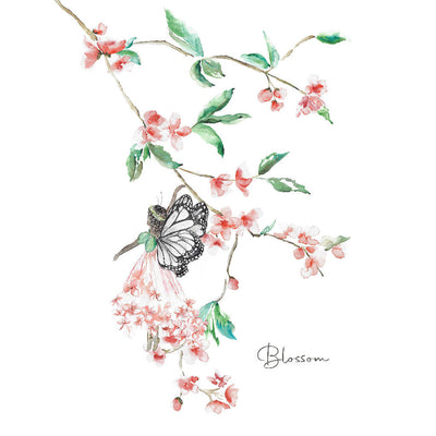 Blossom Flower Fairy Watercolour Art Print