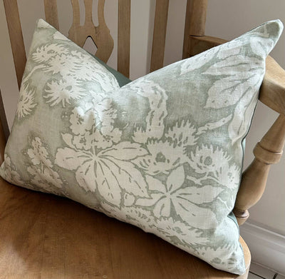 'Sycamore Leaves' Velvet-Backed Cushion