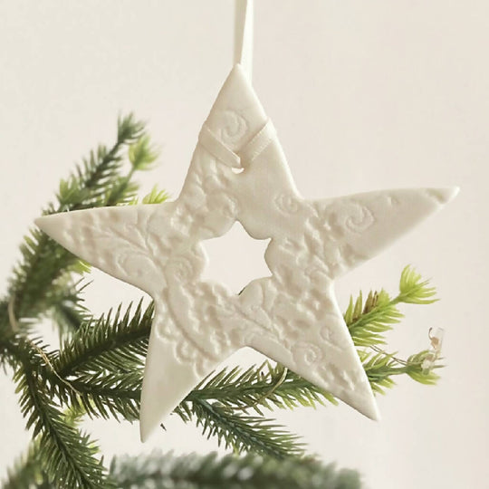 Porcelain White Star Decoration
