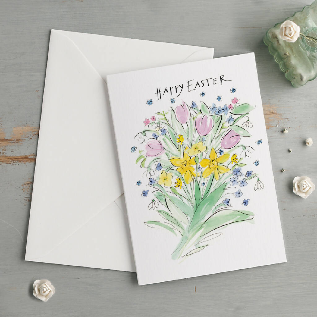 'Easter Spring Bouquet' Greetings Card