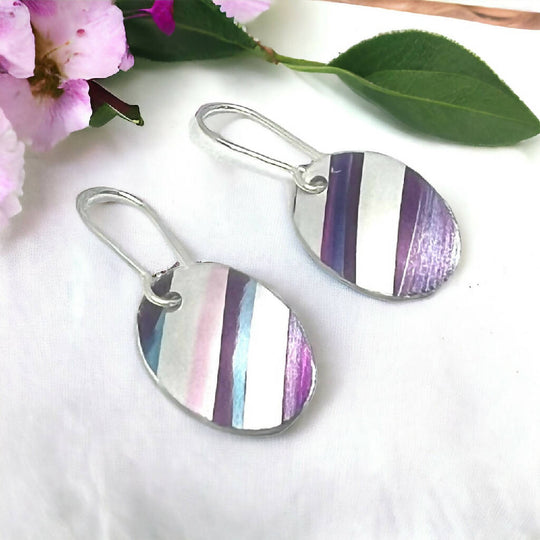 Purple Clematis Inspired Aluminium Earrings