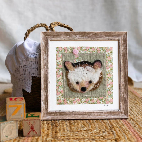 Needle Felt Party Hedgehog