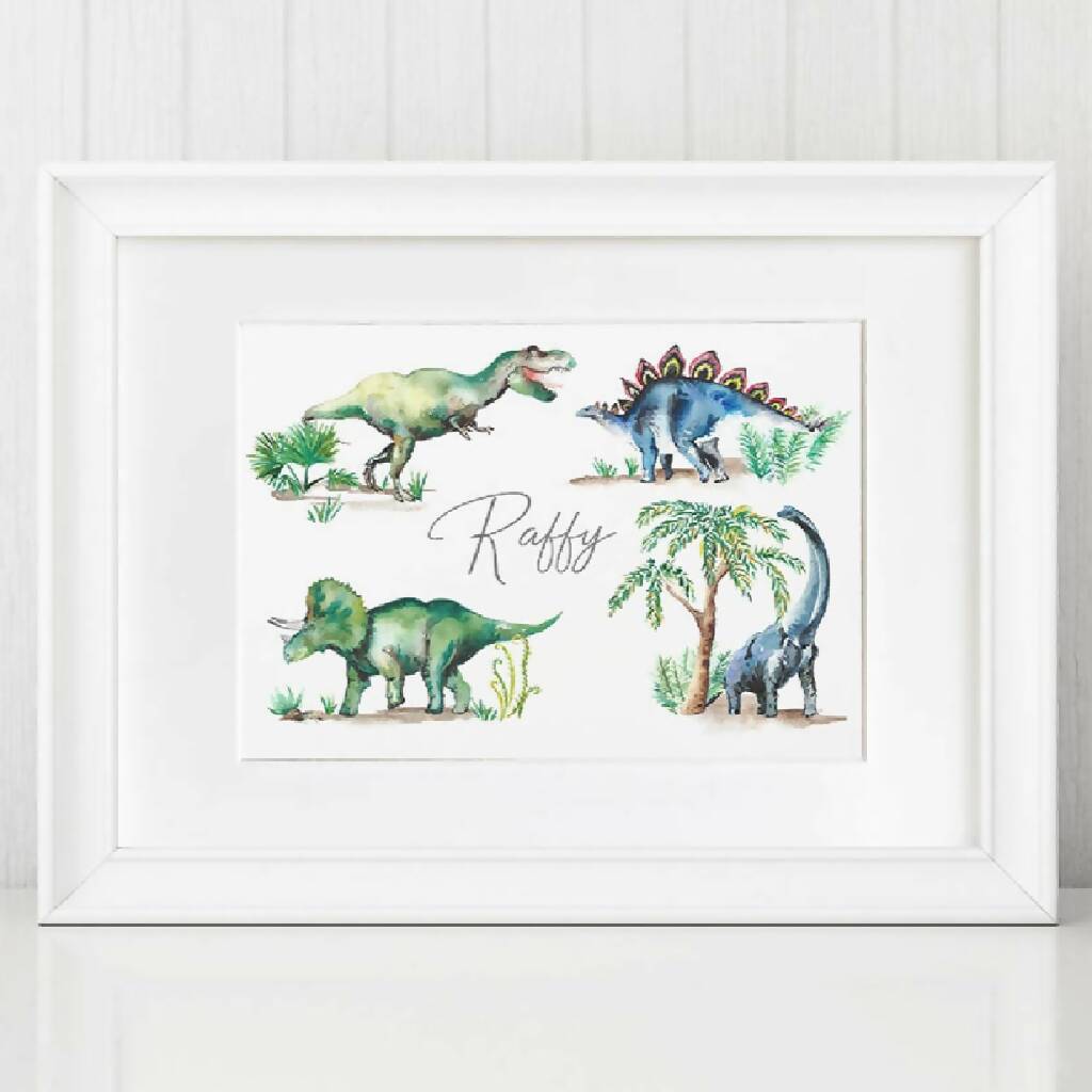 Dinosaurs Personalised Print