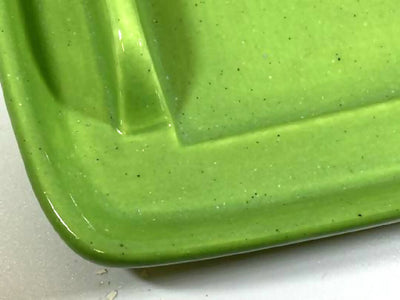 Butter Dish in Lime Green Glaze