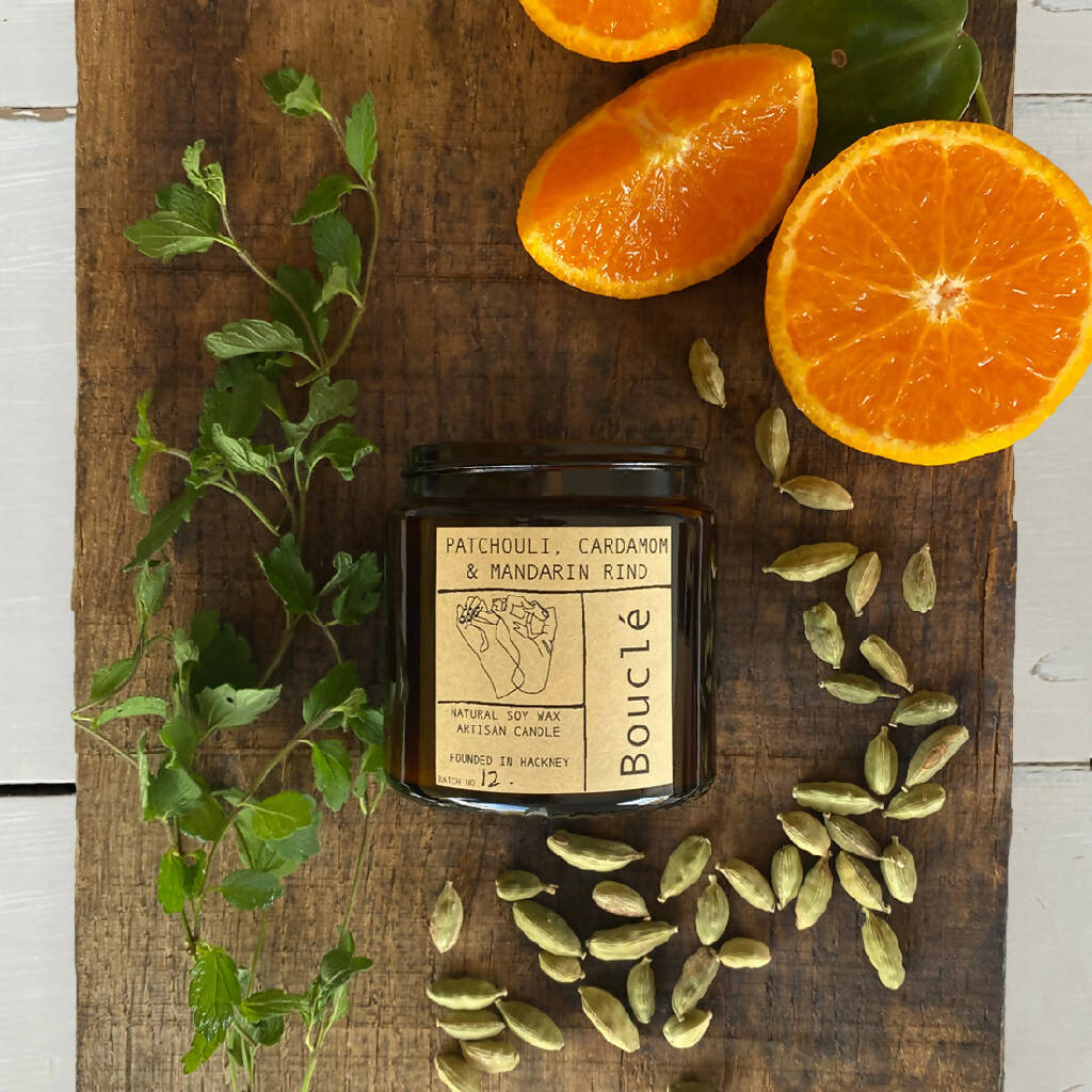 Bouclé Patchouli, Cardamom & Mandarin Rind Candle