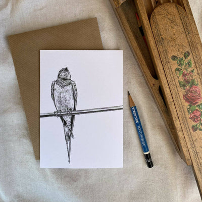 Swallow Blank Greetings Card