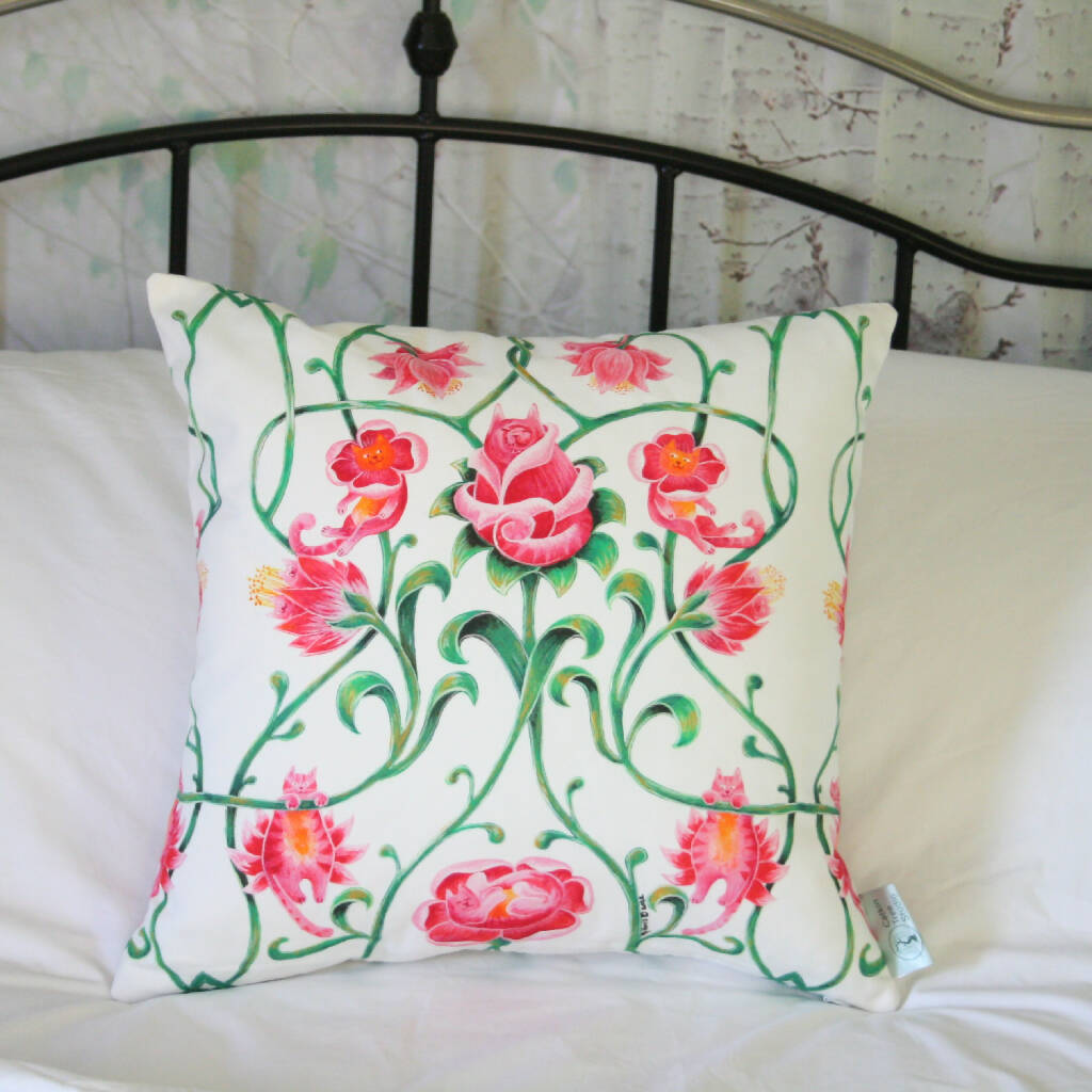 "That Aint a Dog Rose" Cotton Scatter Cushion