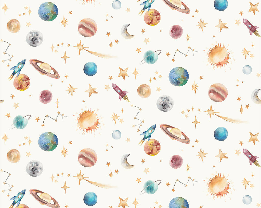 Planets Solar System Children's Wallpaper