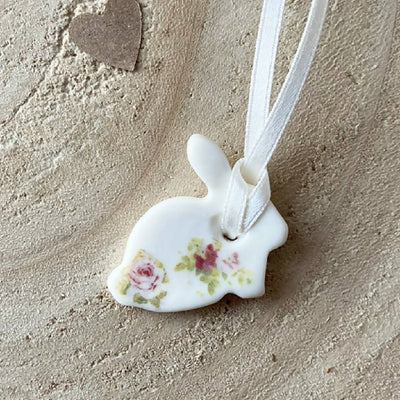 Porcelain Tiny Bunny Decoration