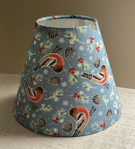 'Christmas Robins' Empire Lampshade