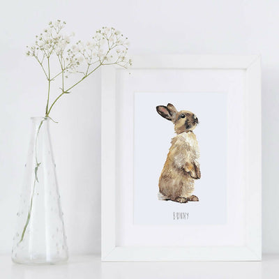 Bunny Rabbit Watercolour Art Print