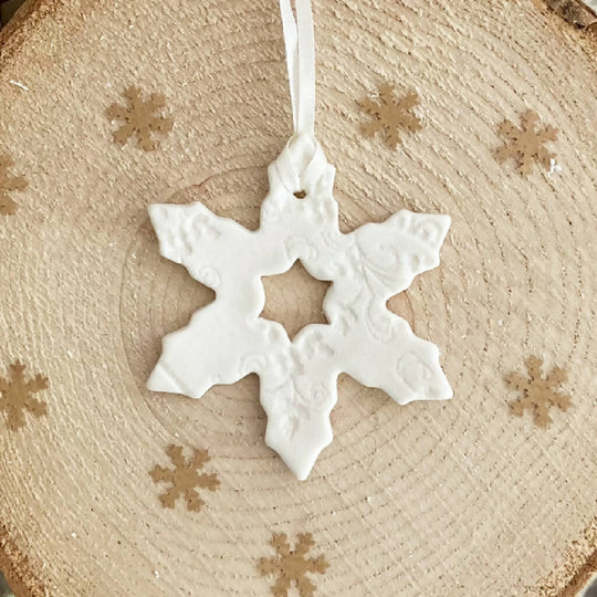 Porcelain Snowflake Decoration