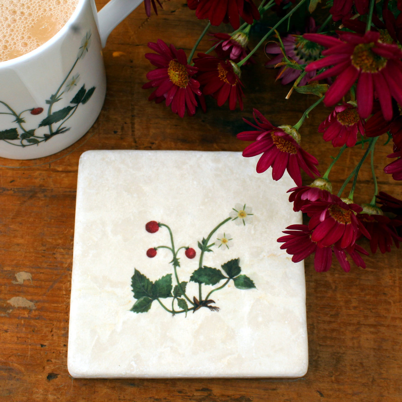 Marble Coasters in Wild Strawberry