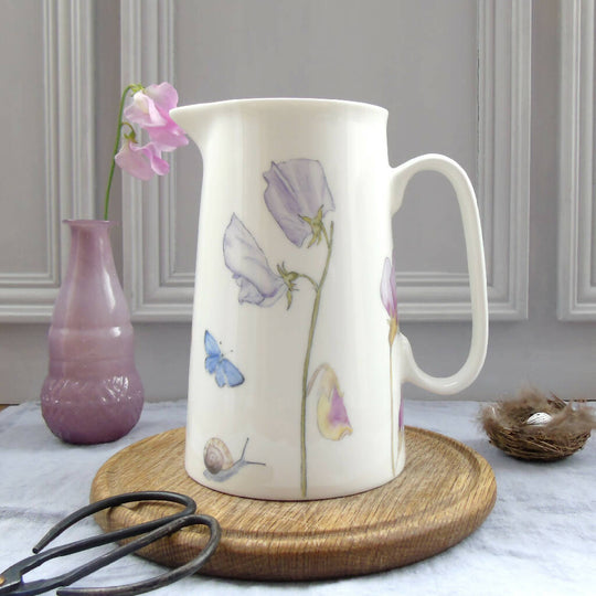 Sweet Pea Bone China Two Pint Jug