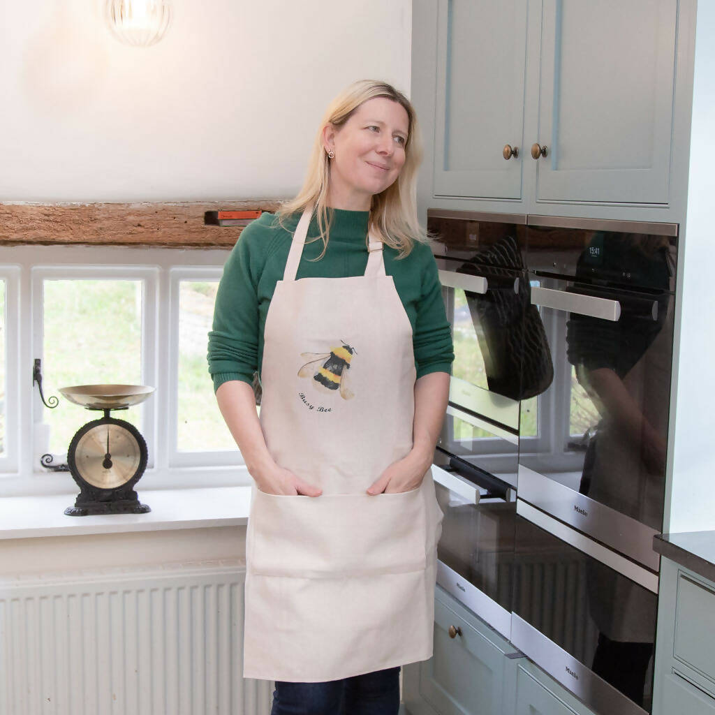 Busy Bee Linen Apron