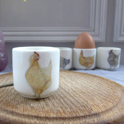 Chickens and Forget me nots Bone China Eggcups