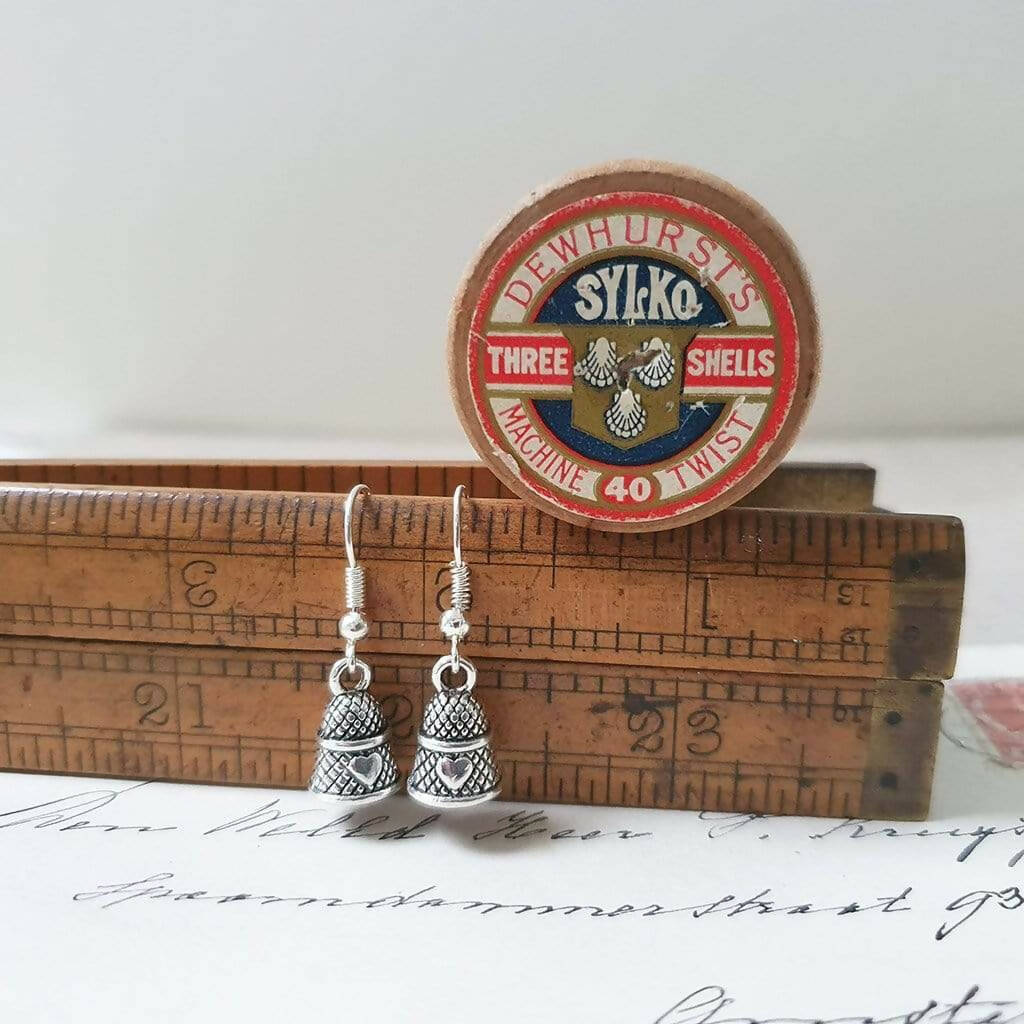 Thimble Earrings in a Box