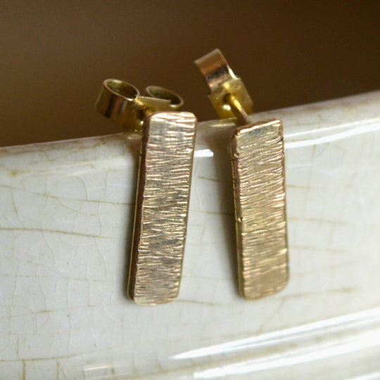 Gwels Ha Gwyns Flat Studs in 9ct and 18ct Ethical Gold