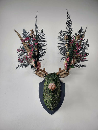 British Woodlands Botanical Stag Wall Mount