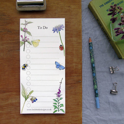 Wild Flower 'To Do' List Notepad