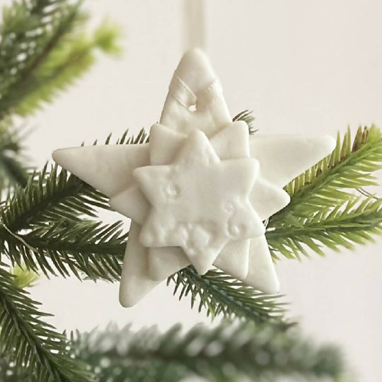 Porcelain Layered Star Decoration