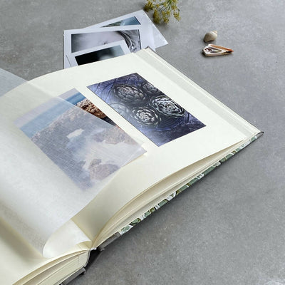 Large Hardback Photo Album with Marble and Leather Detail