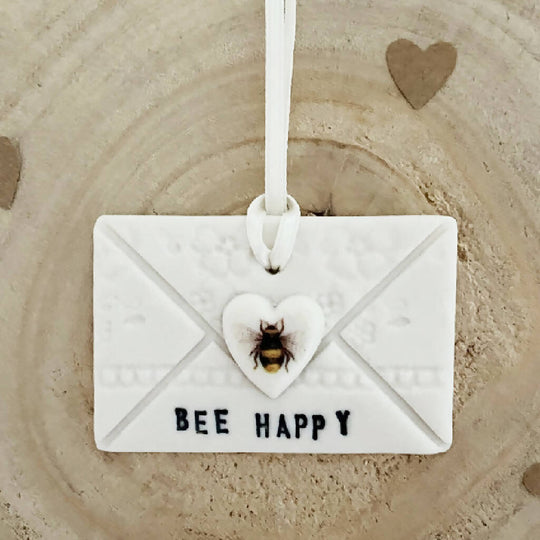 Porcelain Bee Happy Envelope Decoration
