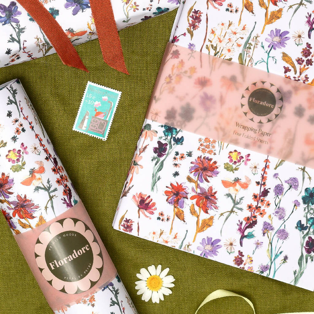Floral Wrapping Paper Set