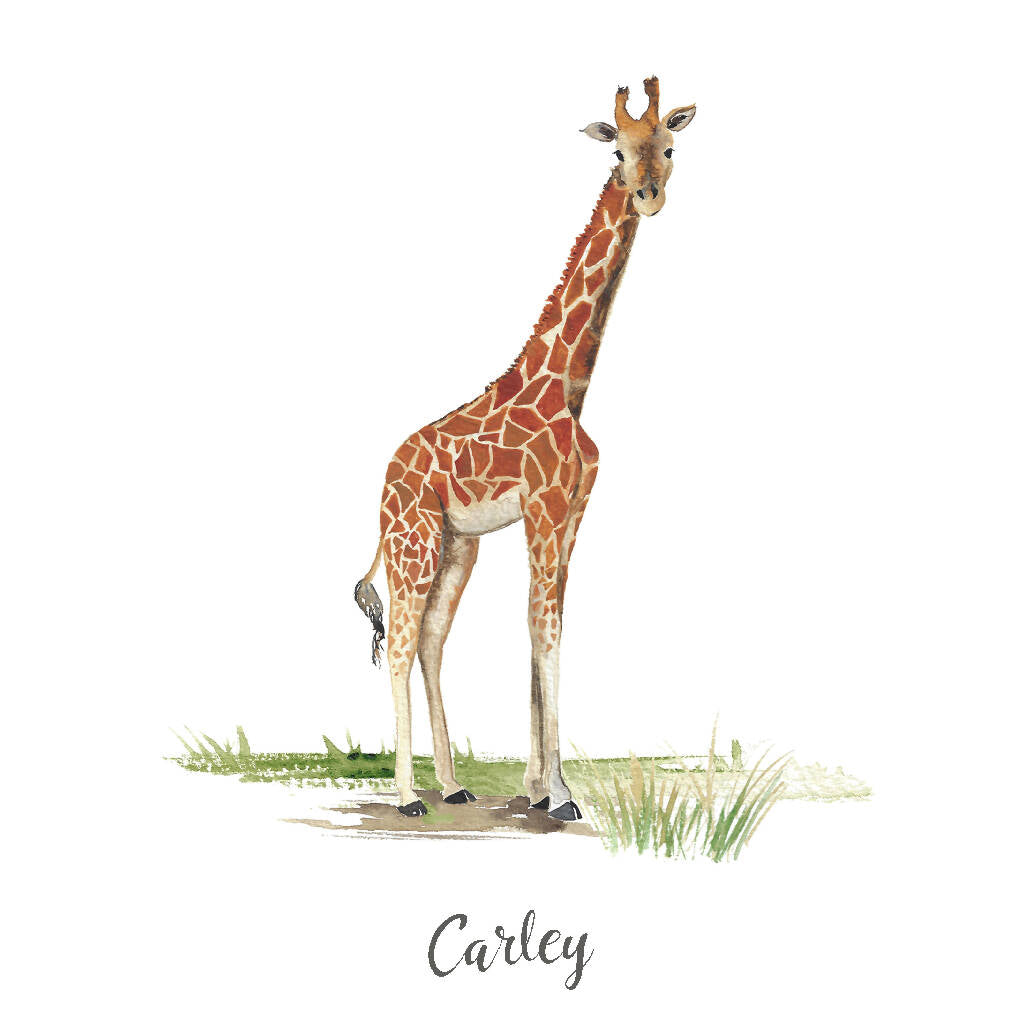 Watercolour Giraffe Art Print