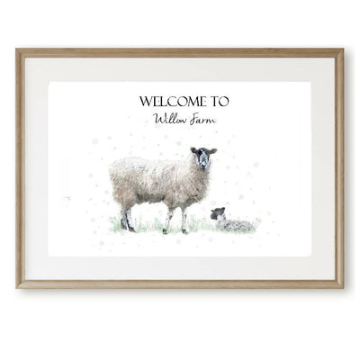Personalised Swaledale Sheep Print
