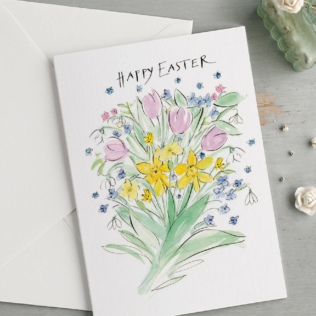 'Easter Spring Bouquet' Greetings Card