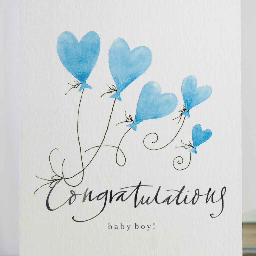 'Congratulations Baby Boy!' New Baby Card