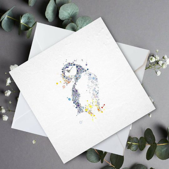 Puffin Watercolour Greeting Card