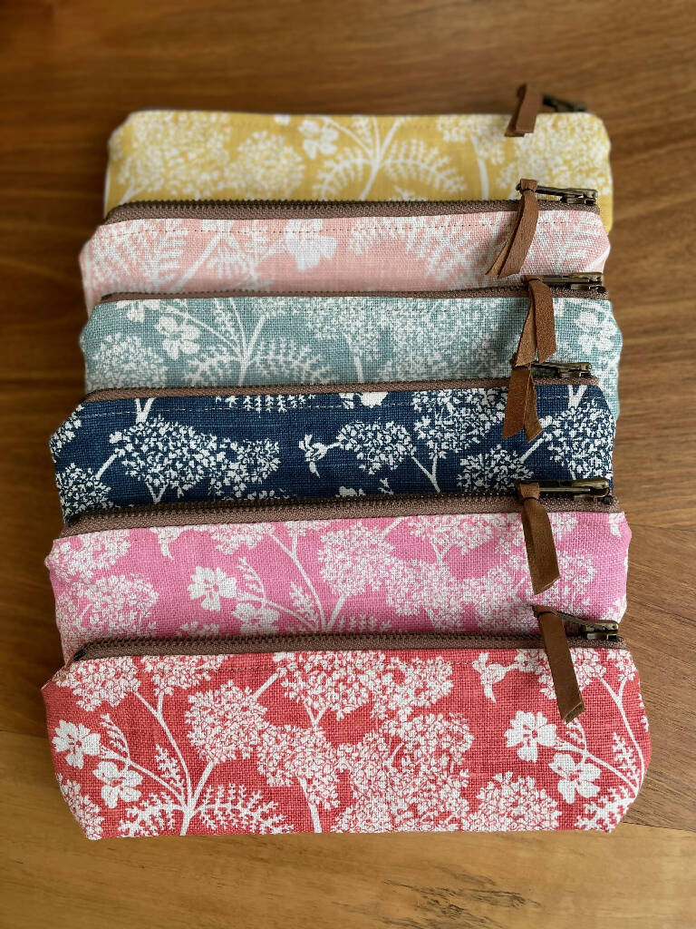 Naturally Dyed and Printed Pencil Cases
