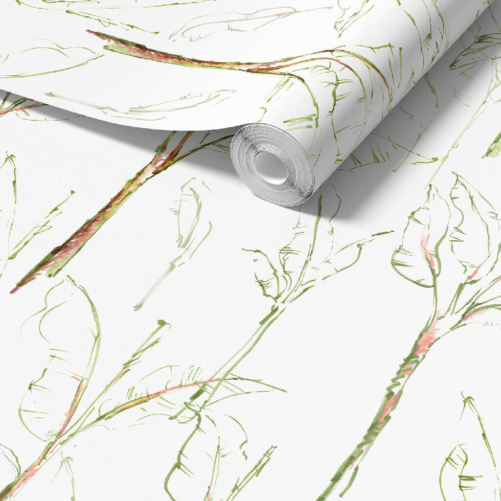 Tropical Paradise-White-Eco-Wallpaper Roll-Vis