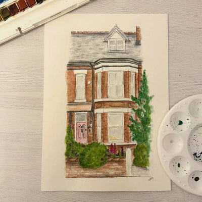 Watercolour House Portrait