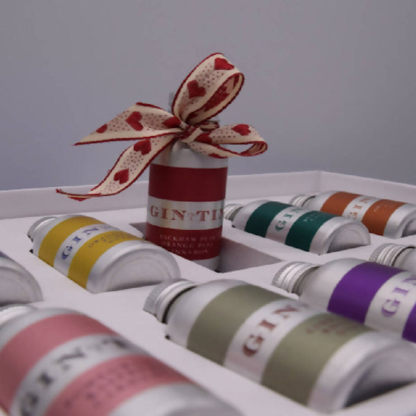 Stunning Gift Set Of Twelve Miniature Gins | 35ml x 12 Tins