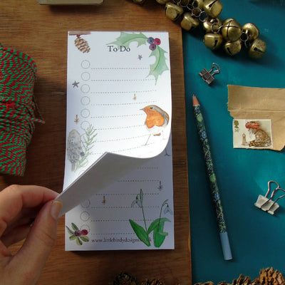 Robin 'To Do' List Christmas Notepad