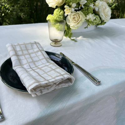 Grid Linen Napkins Set of 4