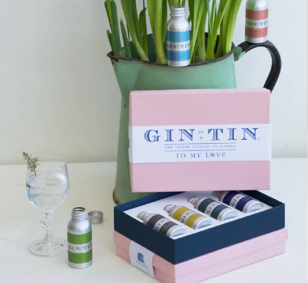 The Love Gin Tin, Gift Box Set | 35ml x 4 Tins